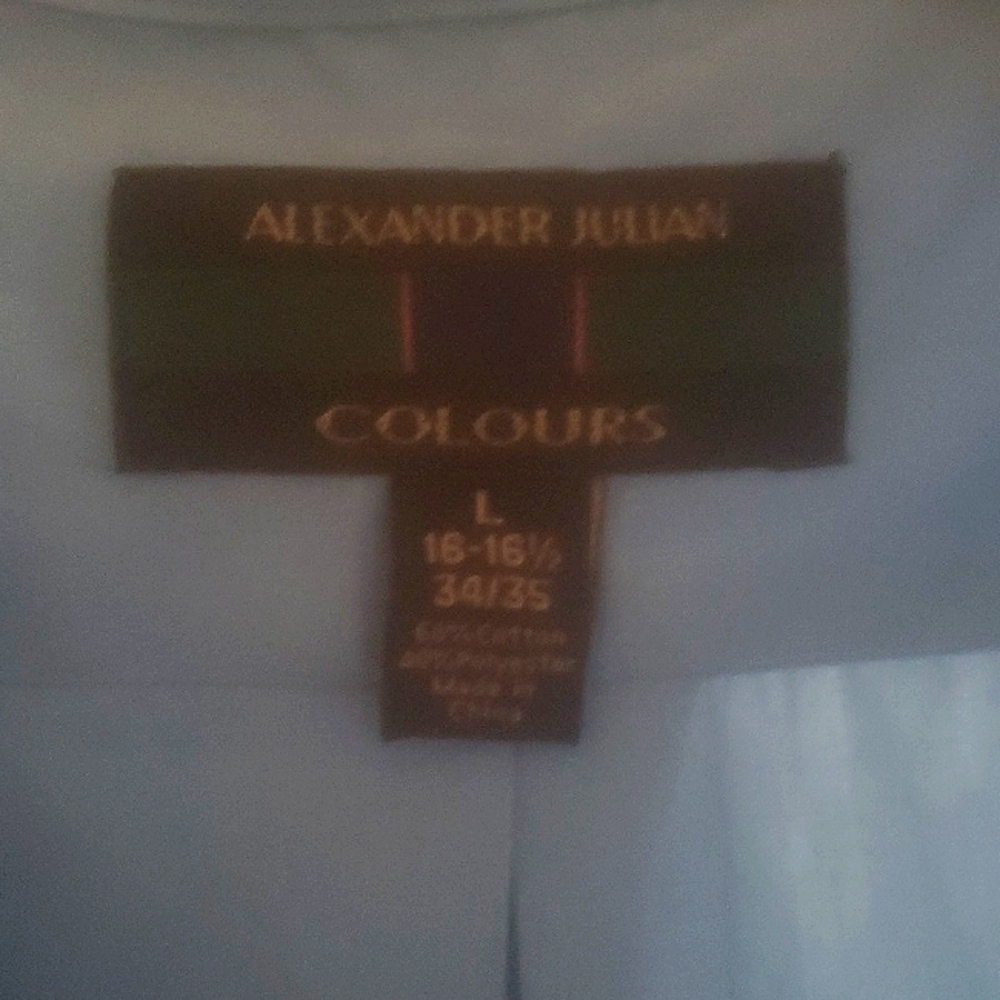 Alexander Julian COLOURS Dress Shirt Blue L - Picture 3 of 3